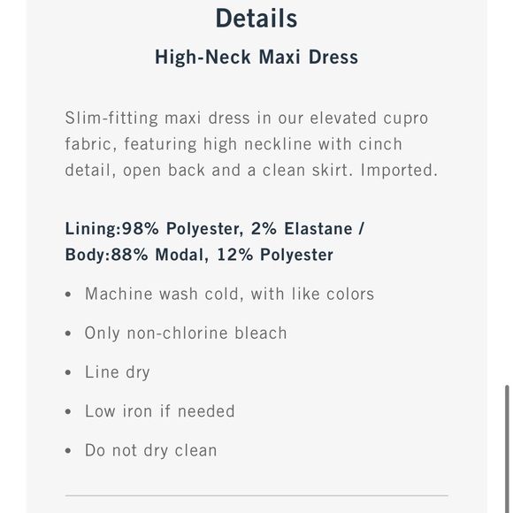 NWT Abercrombie High Neck Maxi dress - Picture 3 of 8